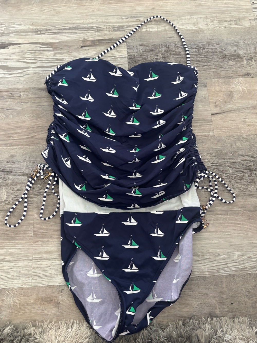 Tommy Bahama Navy Sailboat One-Piece Swimsuit